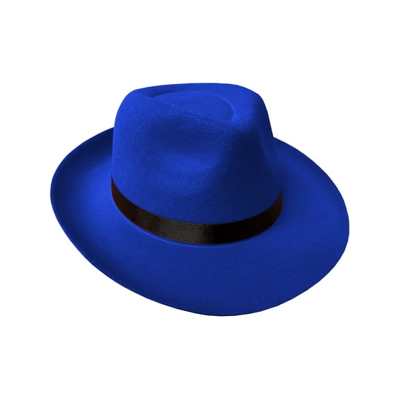Adult's Blue 20s Gangster Fedora Hat Costume Accessory