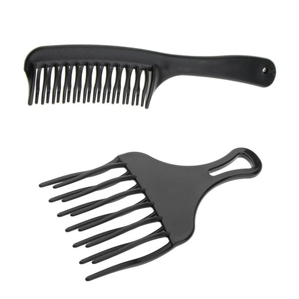 Peinetas de Cabellero Afro Dentadas Anchas Fernando Peine de Pelo Afro 2 Piezas
