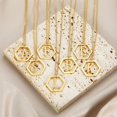 thumbnail image 2 of ORUYROP Collier Pendentif Hexagonal Initiale en Or Fait Main Personnalisé Lettre Alphabet Collier Bijou Cadeau pour Femmes Filles, 2 of 7