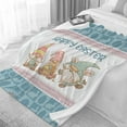 thumbnail image 5 of Easter Gnome 2 Blanket Lightweight Cozy Super Soft Flannel Fleece Throw Big Twin Blankets Home Decor for Bed Living Room 80"x60" Queen for Adult, 5 of 6