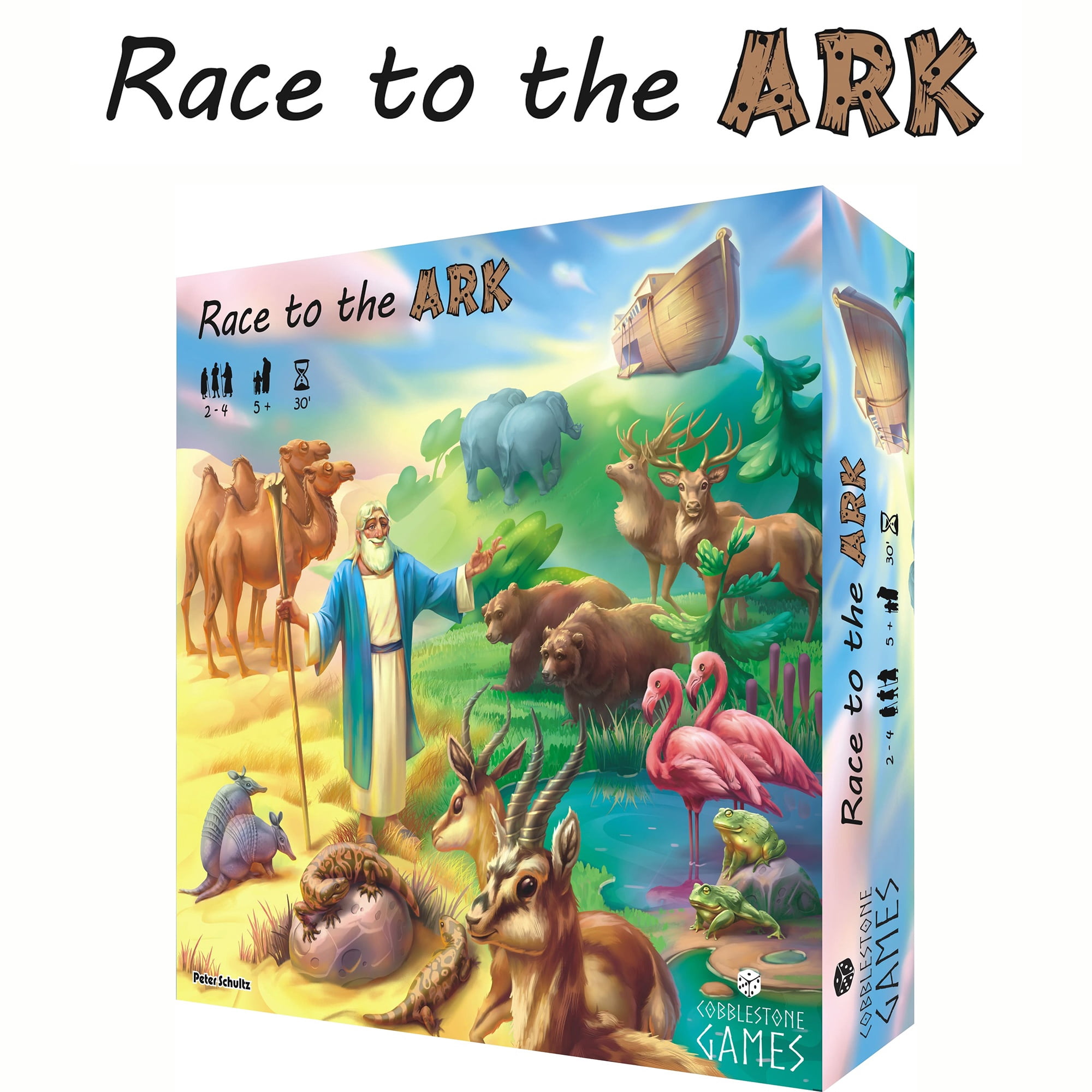 Cobblestone GameS: Race to the Ark - Children's Board Game, Push Your Luck & Animal Set Collection, Colorful Game, Family Ages 5+, 2-4 Players, 30 Min