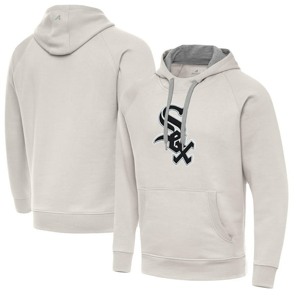Men's Antigua Cream Chicago White Sox Victory Pullover Hoodie