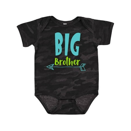 

Inktastic Big Brother Older Brother Arrow - Blue Green Gift Baby Boy Bodysuit