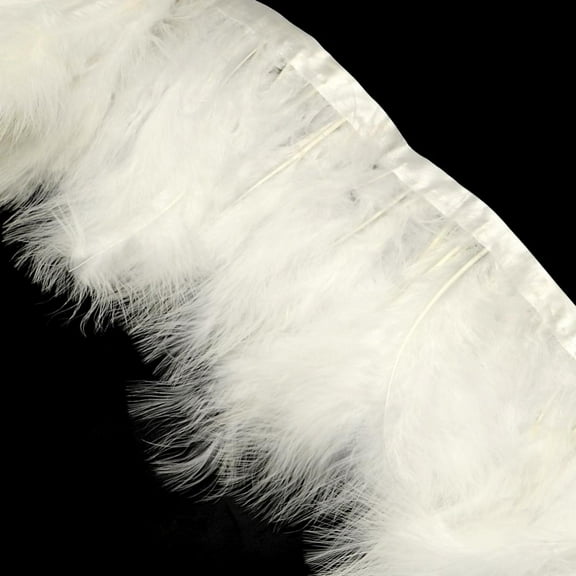 Fashion Feather Cloth Strand Costume Accessories White 120~190x28~56mm about 2m/bag
