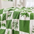 thumbnail image 3 of Ultra Soft Cozy Buffalo Checkerboard Christmas Tree Snowflake Wild Bear Fluffy Microfiber Knitted Throw Blanket Lightweight Fleece Checkered Blanket for Sofa Couch Bed 50"X60", 3 of 6