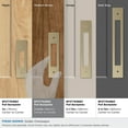 thumbnail image 3 of Amerock Medora 3-3/4 inch (96mm) Center-to-Center Rectangle Golden Champagne Cabinet Pull Backplate, 3 of 6
