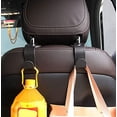 thumbnail image 3 of Juego de 6 ganchos para reposacabezas de coche, organizador de asiento trasero, ganchos de plástico para reposacabezas, secadoras de ropa, bolsos, ganchos negros, 3 of 5