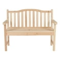 thumbnail image 5 of Shine Company Wood Easy Assembly and Natural Finish Garden Bench Beige, 5 of 6