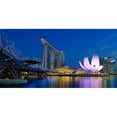 thumbnail image 3 of Gavra, Assaf 14x9 Black Modern Framed Museum Art Print Titled - Marina Sands Bay - Blue Hour, 3 of 5