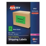 Avery-Dennison 5952 Neon Shipping Label, Green