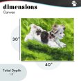 thumbnail image 4 of Stupell Industries Rustic Lodge Happy Maltipoo Running Canvas Art, 40 x 30, by George Dyachenko, 4 of 8