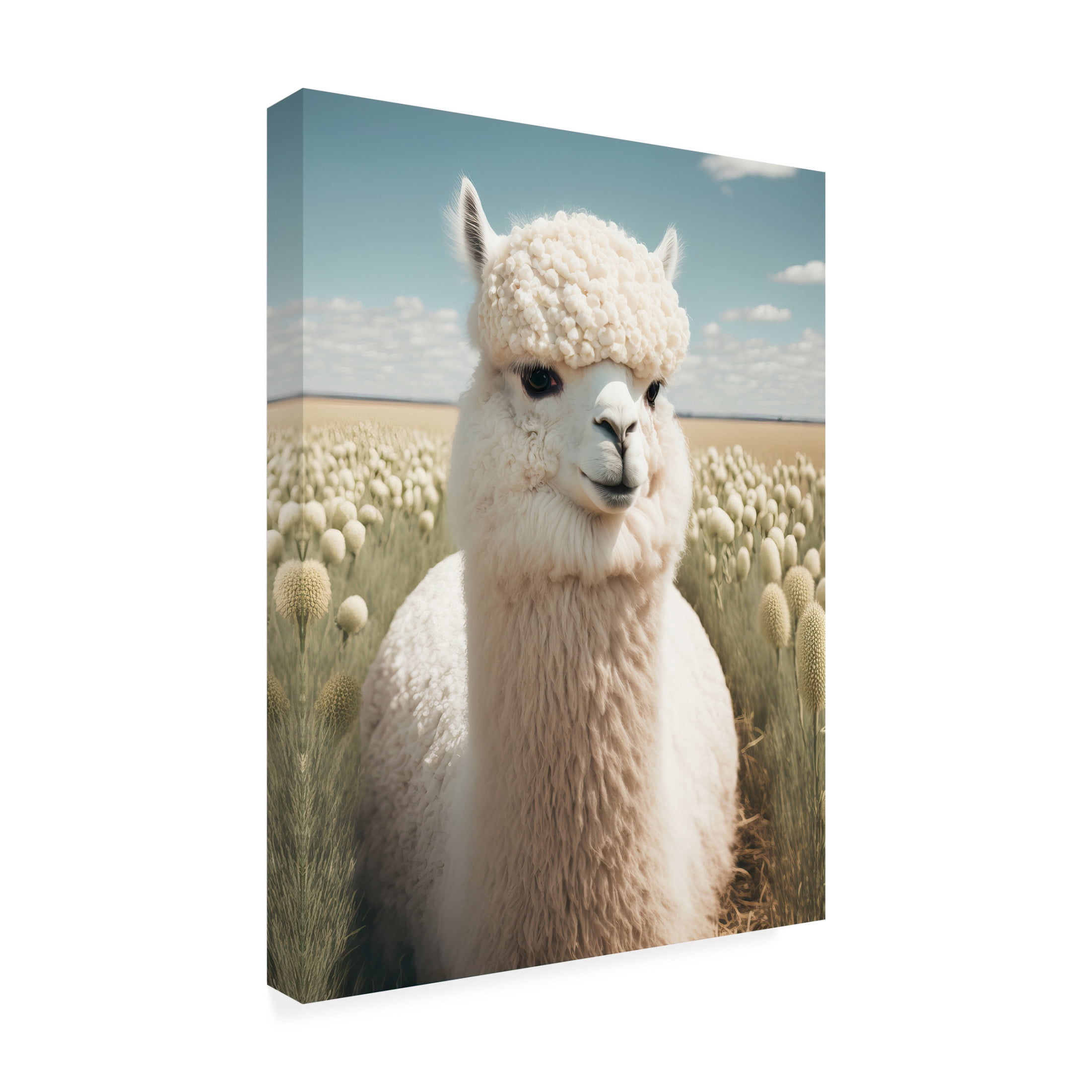 Canvas Wall Art - Treechild 'Cute Llama' Wall Art for Living Room, Bedroom, or Office D?cor by Trademark Fine Art - 18 x 24 Inches