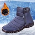 thumbnail image 2 of NOKIO Fashion Winter Men Snow Boots Thick Soled Non Slip Waterproof Upper Solid Side Zipper High Top Plush For Warm And Comfort Men'S Insulated Winter Boots, 2 of 5
