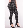 thumbnail image 6 of Plus Size Treggings With Zipper Pocket Trim - Black  Gray Plaid, 6 of 9
