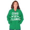 thumbnail image 3 of Como Se Llama Alpaca Animal Humor Zip Up Hoodie Men's Women's Brisco Brands 2X, 3 of 6