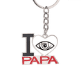 thumbnail image 1 of Decoracion de ojo negro vector patrón El soporte del llavero de metal del llavero ama a papá, 1 of 3