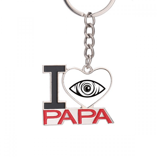 Decoracion de ojo negro vector patrón El soporte del llavero de metal del llavero ama a papá