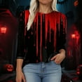 thumbnail image 4 of YDFCWXW Halloween T Shirts for Women Casual 3/4 Sleeve Tops 2025 Halloween Shirts for Teens , XL, 4 of 9