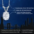 thumbnail image 2 of Gem Stone King 10K White Gold White Moissanite Pendant Necklace for Women | 0.90 Cttw | Gemstone Birthstone | Oval 7X5MM | With 18 inch Chain, 2 of 7