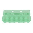 thumbnail image 6 of Tuff Stuff TS-ETS12 Reusable Carrier Washable Storage Container Empty Plastic Chicken Egg Carton Tray with Lid, 12 Eggs, Green, 6 of 9