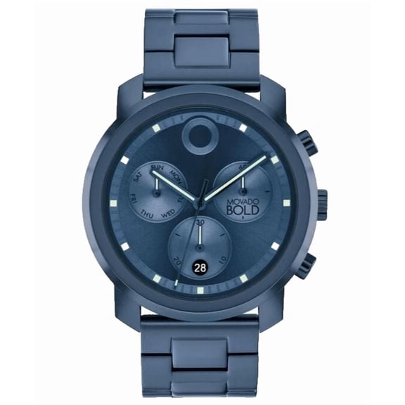 Movado Trend Propel 3601044 Blue Dial Stainless Steel Bracelet 44mm Mens Watch