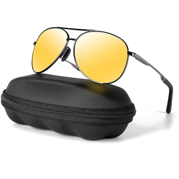 Aviator Sunglasses, Men’s Aviator Sunglasses, Polarised Aviator Sunglasses, Men’s Outdoor Pilot Unisex UV400 Driving Sunglasses