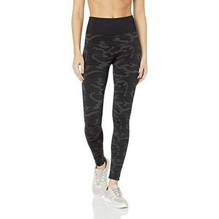 Splendid Women's Studio Activewear Workout Athletic Seamless Legging Bottom, Black camo, M