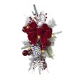 thumbnail image 2 of Christmas Decorations - 23.6'' & 17.7'' Christmas Wreaths with Lights - Cordless Pre-lit Artificial Garland for Stairs with Pine Cones & Berries, Holiday Decor for Door, Window, Indoor Outdoor, 2 of 3