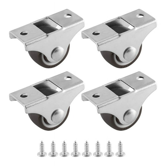 4 Pcs Mini Casters Furniture Small 25mm Fixed Directional Movable for