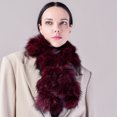 thumbnail image 1 of Bufanda de piel de zorro para mujer, estilo coreano, bonita bola de piel de mapache de invierno, bufanda de piel cálida y gruesa de doble cara, 1 of 5