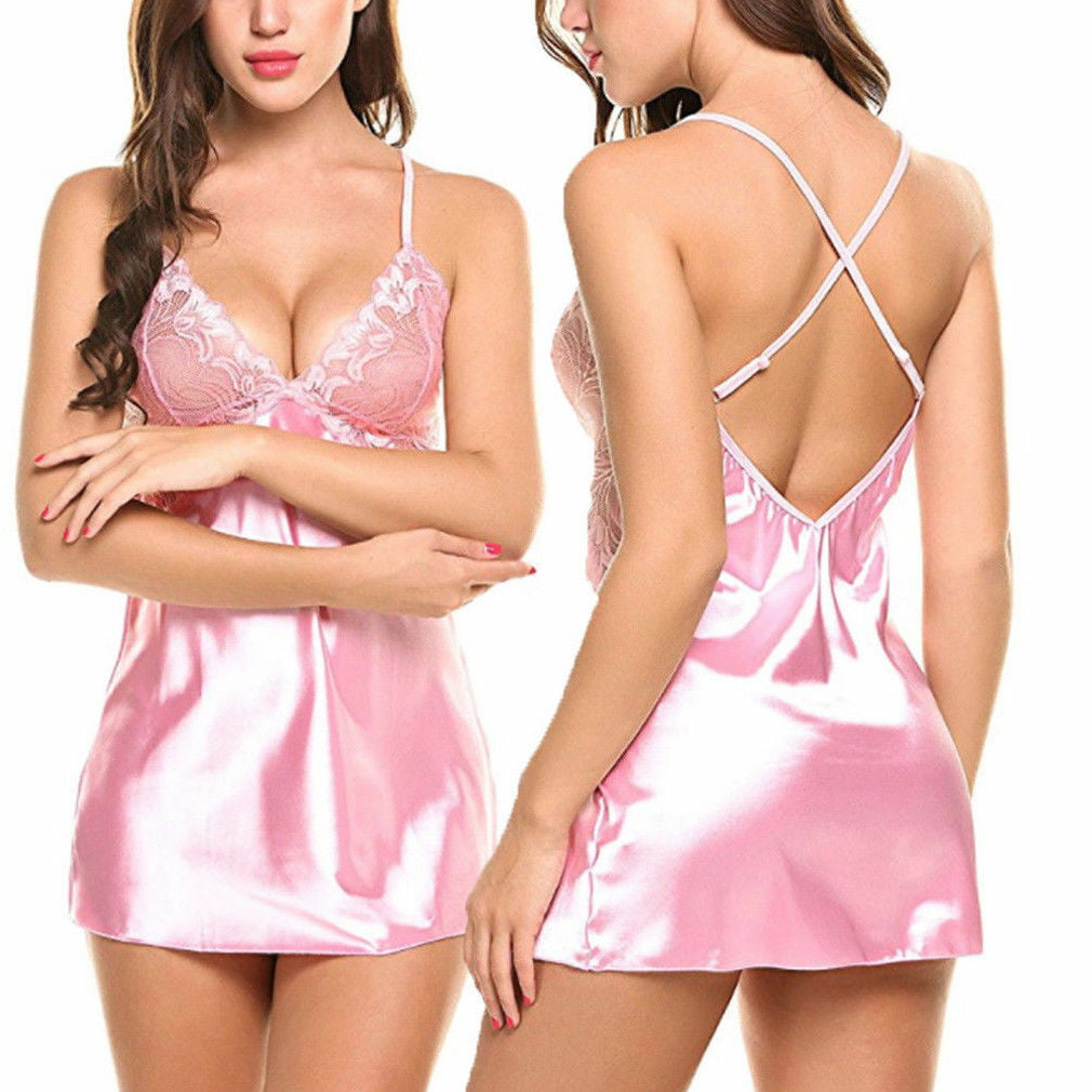 Lingerie Sleepwear Lace Ladies G-string Dress Underwear Babydoll Nightwear Hot