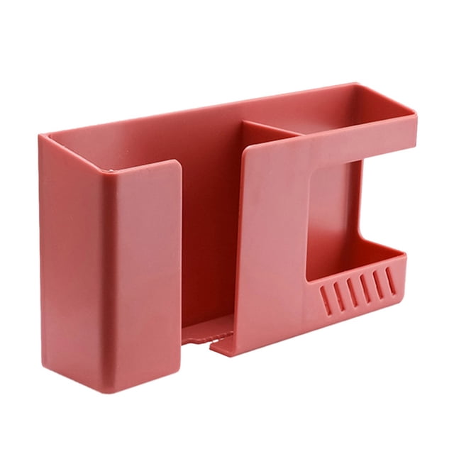Likrtyny Soporte Control Remoto 2 Compartimentos Multifunción para Oficina en Casa (rojo)