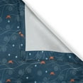 thumbnail image 6 of Ambesonne Winter Valance & Curtain, Tiny Birds on Tree Branches, 55"x24", Petrol Blue Orange White, 6 of 6