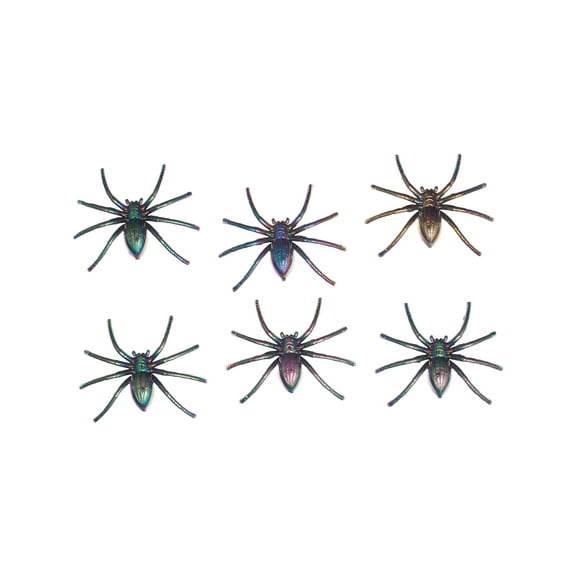 FunWorld Costumes Pack Of 6 Oil Slick Spiders Decoration