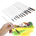 thumbnail image 2 of 12 Pcs Painting Brush Set Pearl White Rod Watercolor Propene Drawing Tool(Filbert Tip), 2 of 4