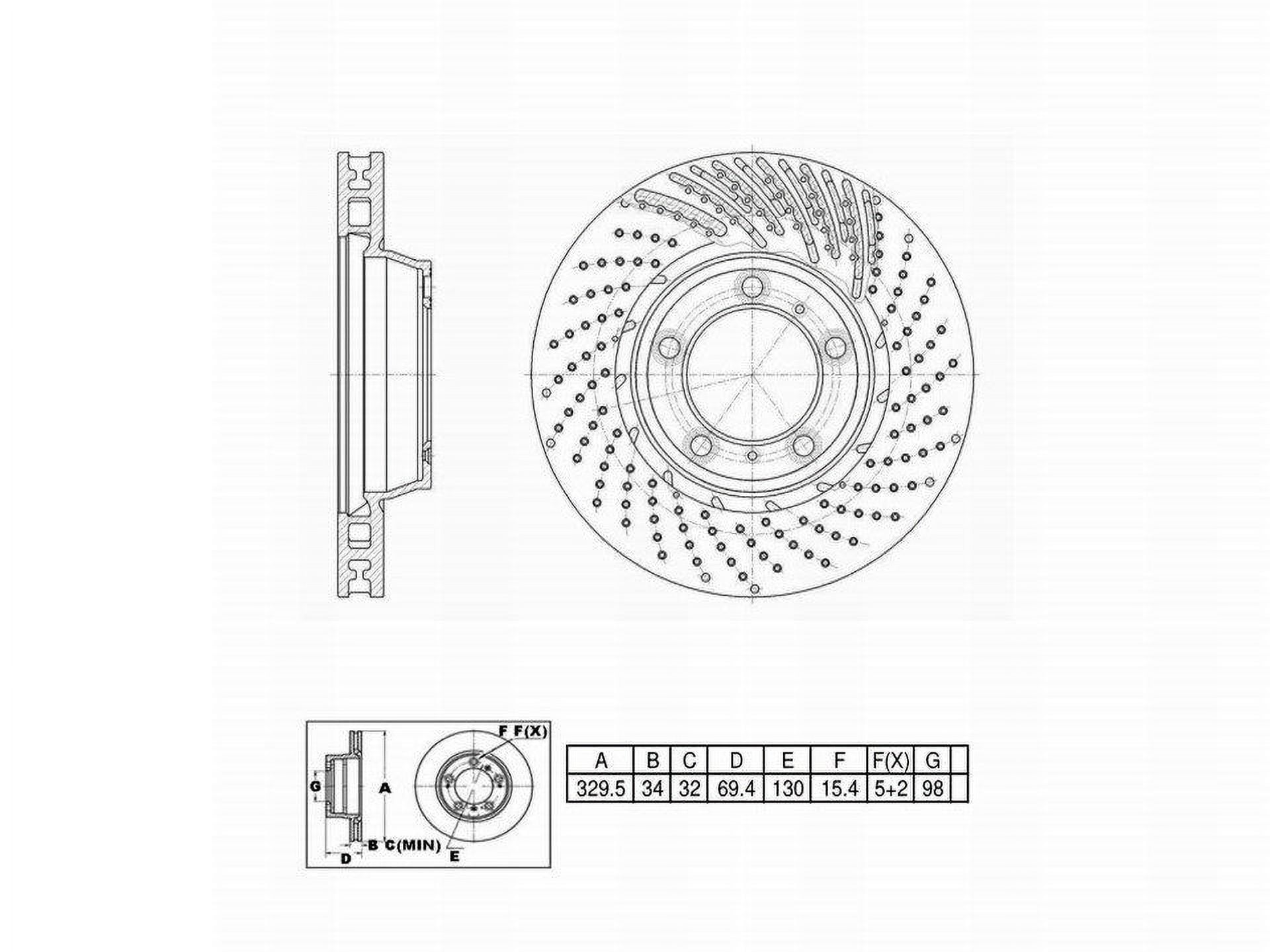 Winstop Brake Rotor, Front left WS252092, Porsche 911 2012-2006