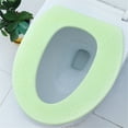 thumbnail image 2 of Cojín reutilizable Sincero impermeable para asiento de inodoro de EVA almohadilla de baño cálida y suave verde flor, 2 of 2