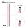 thumbnail image 2 of 5pcs Stylus Pens for Touch Screens with 2 Extra Tips Capacitive Stylus Universal Tablet Pen, Pink, 2 of 6