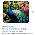 thumbnail image 5 of Peacock Printed Square Desk Mat Gaming Mouse Pad with Non-Slip Rubber Bottom - 8.3x9.8 Inch Office and Gaming Mouse Pad, 5 of 6