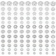 thumbnail image 6 of 1 Set 120Pcs Alloy Beads Caps 12 Styles Flower Bead Caps Metal Spacers Beads Caps Hollow Flower Bead End Caps for Jewelry Making (Golden), 6 of 9