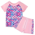thumbnail image 5 of Traje de baño para niñas 2024 nuevo estampado de escamas de pescado de manga corta traje de baño para niños de dos piezas ropa de playa de verano para niños traje de baño para nadar, 5 of 5