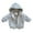 Light Gray, variant on Baby Boys Girls Hooded Zippered Cardigan Jacket - Spring Autumn Warm Hoodie Coat for Toddlers 3-24 Months