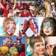 thumbnail image 3 of Face Paint Kit, Professional Quality Face & Body Paint, 15 Colors & 1 Brushes Makeup Face Paint Palette Set, 3 of 3