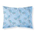 thumbnail image 1 of Taie d'Oreiller Standard en Tissu Bleu avec Motif de Chaussure Cendrillon Aquarelle, 1 of 1