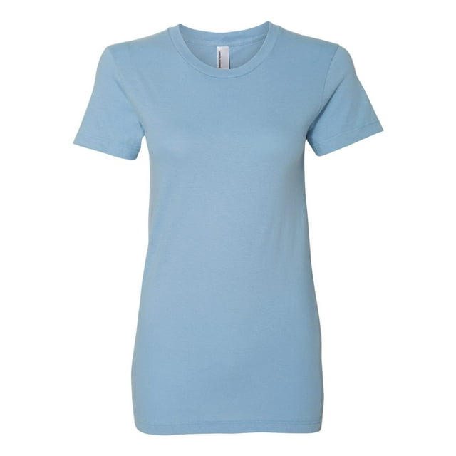 T-shirt en Jersey Fin pour Femmes, 2TG, Bleu Bébé
