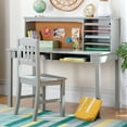 thumbnail image 7 of Guidecraft Kids Media Desk and Chair Set - Gray: Kids Desk and Chair Set, Study Table for Kids with Hutch and Shelf, Wood Bedroom Furniture Set, 7 of 7