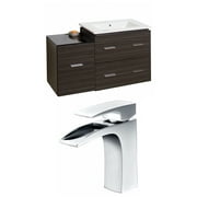 37.75-in. W Wall Mount Dawn Grey Vanity Set For 1 Hole Drilling