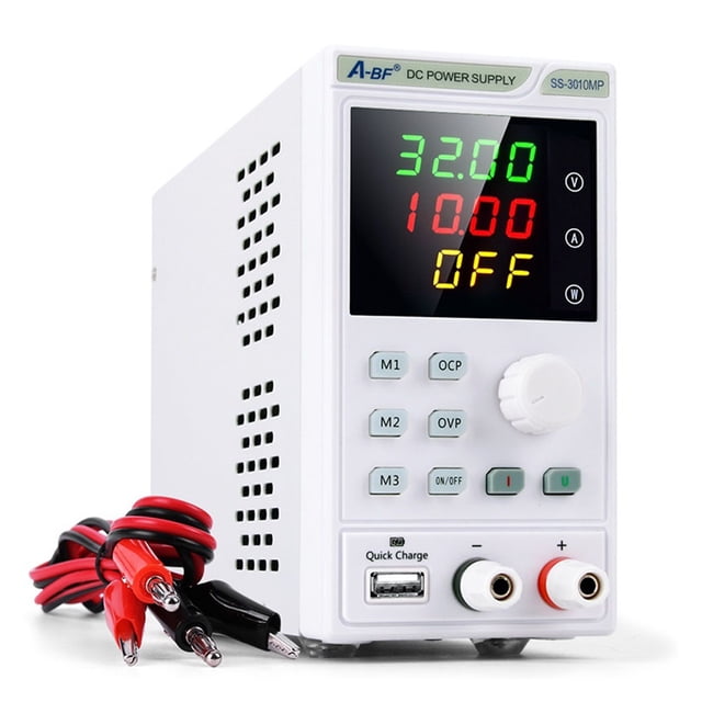 A-BF DC Regulated Power Supply 30V 10A Programmable Digital Laboratory Switching Power Bench Source Voltage Current Regulator ,Easy to Use