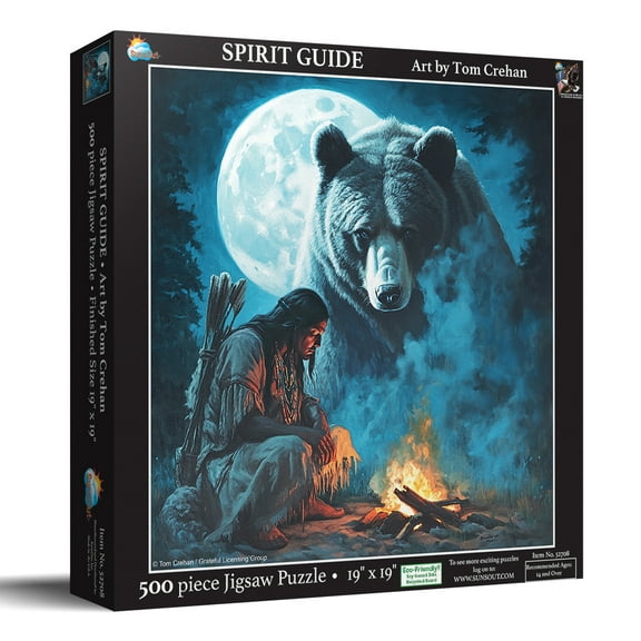 SUNSOUT INC - Spirit Guide - 500 pc Jigsaw Puzzle by Artist: Tom Crehan - Finished Size 19" x 19" - MPN# 52708