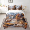 thumbnail image 2 of Homewish Woodland Animal Deer 7-Piece Bedding Comforter Set,Rustic Farmhouse Cabin King Bedding Sets,Natural Mountain Stream Bed Sheets For Men Women,Super Cozy Room Decor Reversible, 2 of 8